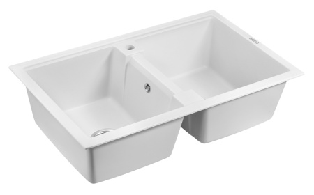 Кухонная мойка Paulmark TANDEM 80/2 PM238150-WH 80х50 цвет белый